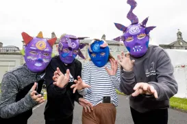 Masked kids Carnival of Collective Joy 2022