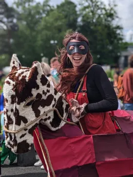 Bridget Ni Dhuinn horse costume Carnival 2022