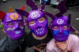 Carnival 2022 purple faces